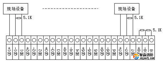 利達(dá)LD9203EN聯(lián)動控制盤現(xiàn)場接線